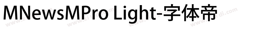 MNewsMPro Light字体转换